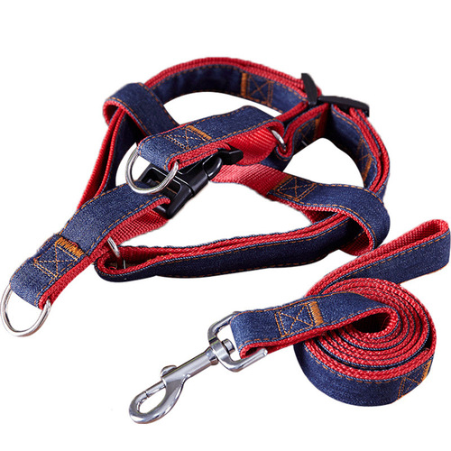 Dog Leash Durable Denim Walking Rope for Cats and Small Dogs, Industrial Style Pet Harness for Whippets and Small Pets, Wholesale
