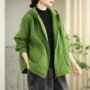 宽松大码长袖连帽棉服