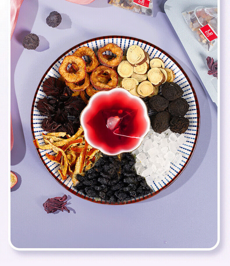 Sour Plum Drink Tea Bags Suan Mei Tang No-Cook Herbal Infusion 10g x 50 Bags in use