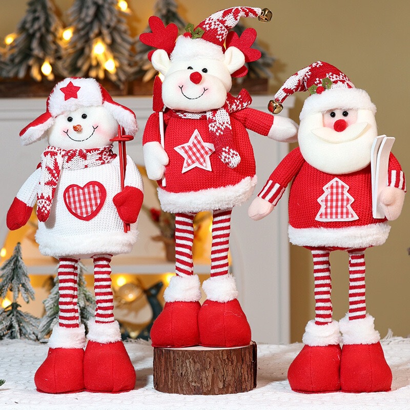 工場直売クリスマス伸縮公仔クリスマス雪花格老人雪だるまヘラジカホテルデパート配置置物|undefined