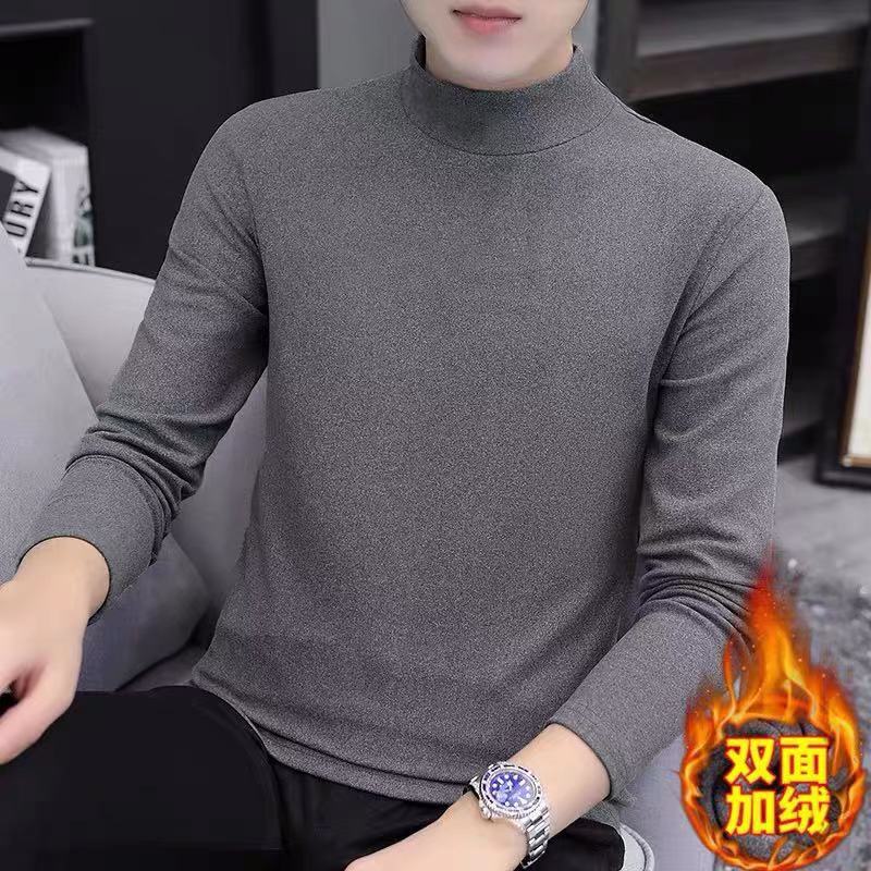 하프 터틀넥 저먼 벨벳 다크 그레이