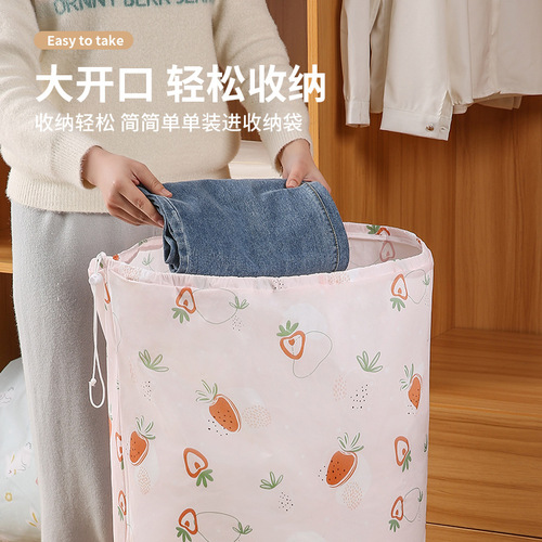 Large Capacity Round Bottom Bagged Quilt Bag Moving Organization Multi-purpose Storage Bag Dustproof Moistureproof Clothing Storage Bag
