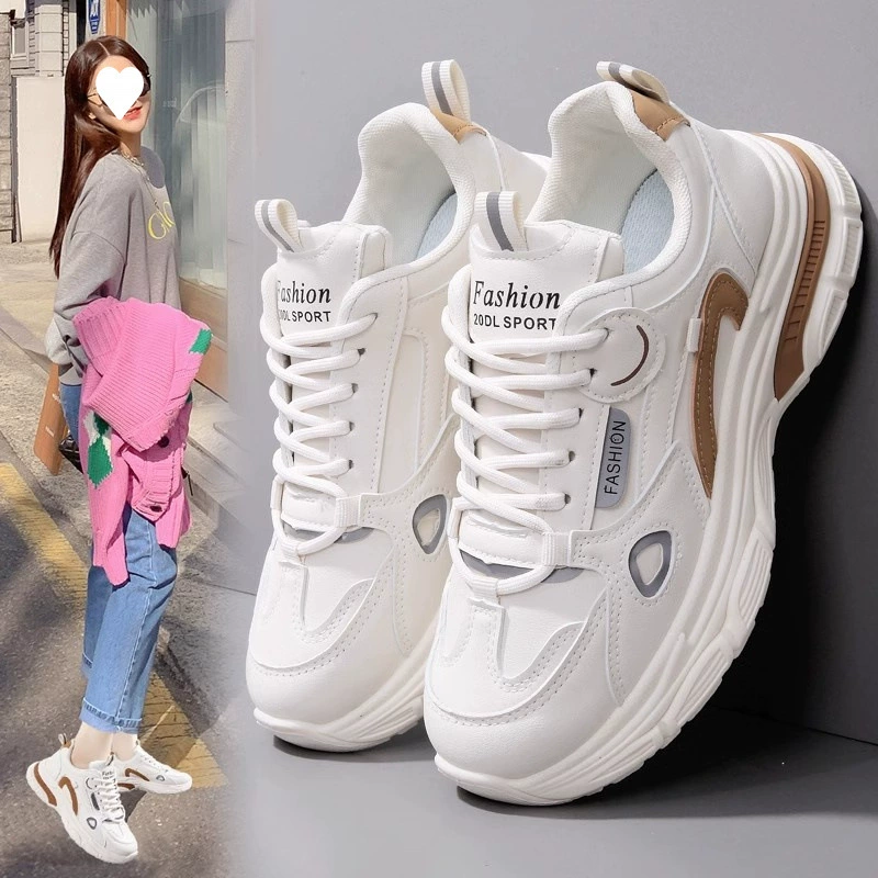Женские спортивные кроссовки осень 2025, большие размеры 41-43, износостойкая мягкая подошва, кроссовки в стиле "dad shoes"