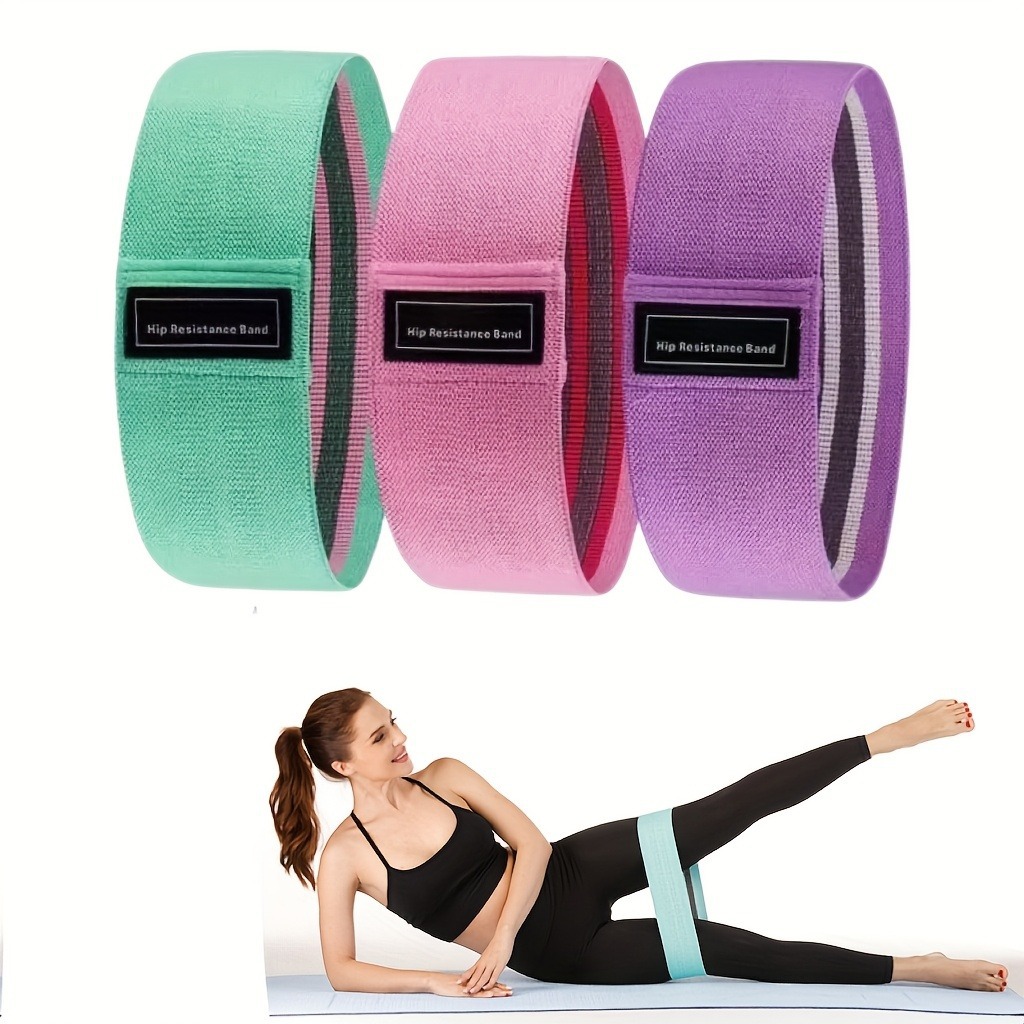 Premium yoga mat with a hip-lifting and shaping elastic band for fitness, strength training, resistance exercises, and hip stretching