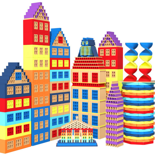 Archimedes building blocks assembled construction type kindergarten Caple construction area children's educational wooden toys