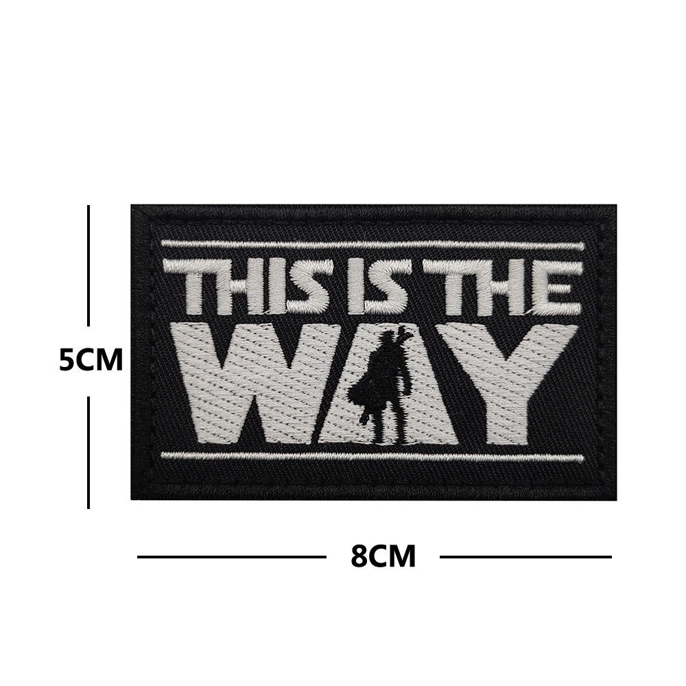 Taizhong Amazon Star Wars este es el camino mandaloriano bordado insignia pegatina de tela en stock