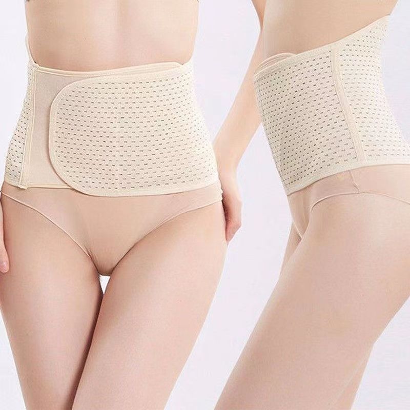 Postpartum tummy control belt, waist slimming shapewear, waist cincher with Velcro, hollow breathable abdominal belt, wholesale