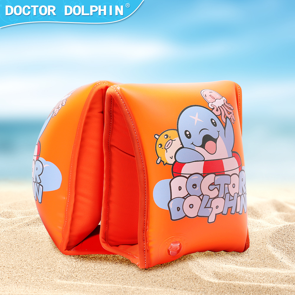 Doctor Dolphin | Anillo de brazo para niños Suministros de natación auxiliares para niños Anillo de brazo inflable Anillo de brazo para niños Anillo de brazo de PVC