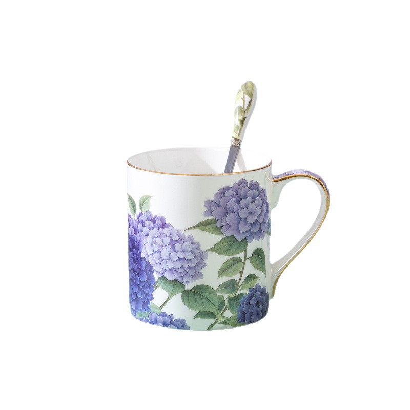 Taza de porcelana fina de estilo europeo, taza de oficina, taza para desayuno, taza para leche, taza para cerveza, taza para té con leche, taza para café
