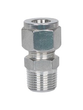 304不锈钢卡套接头单 双卡套式直通终端管接头气源仪表铜管ZG螺纹