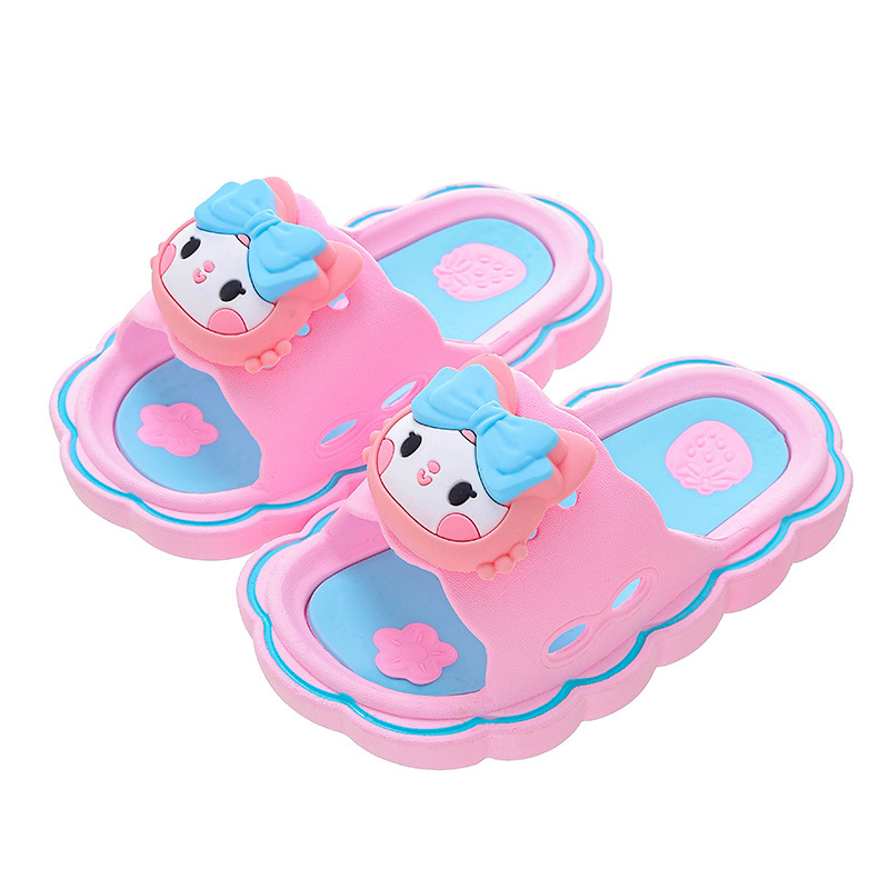 Sandalias para niños de verano antideslizante para niñas de fondo suave interior para niños niñas baño bebé lindo zapatillas de dibujos animados