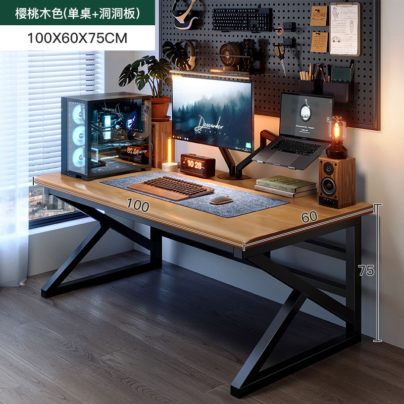 Escritorio para computadora de madera maciza Escritorio para uso doméstico Escritorio simple Dormitorio Escritorio para estudiantes Escritorio para juegos Escritorio largo Banco de trabajo