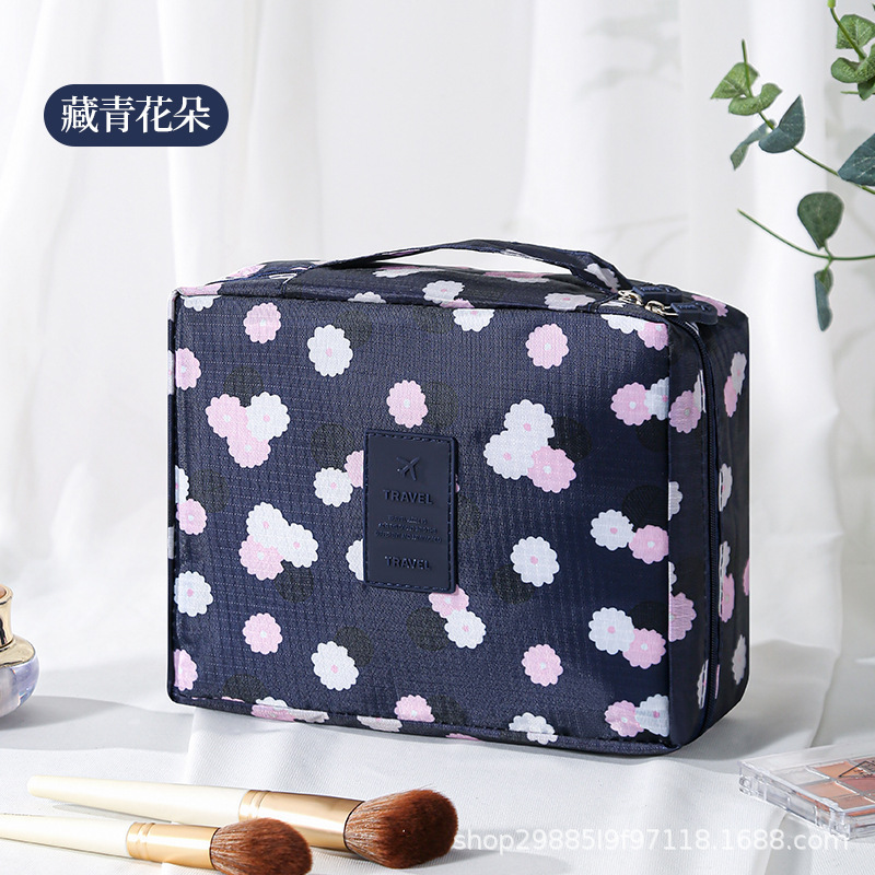 Gran capacidad de segunda generación nueva bolsa de lavado coreana bolsa de maquillaje bolsa de almacenamiento portátil multifuncional bolsa cuadrada bolsa de almacenamiento