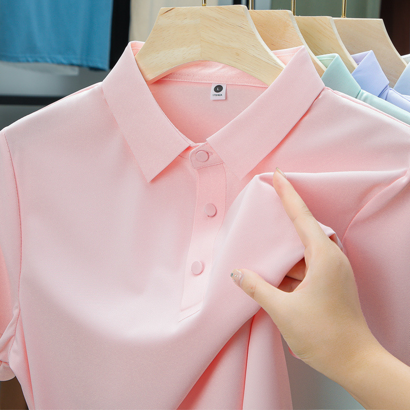 Summer Women's Cool and Breathable Polo Quick-Drying T-Shirt Business Sports Sweat-Absorbent Quick-Drying Clothing Loose Style Custom Wholesale