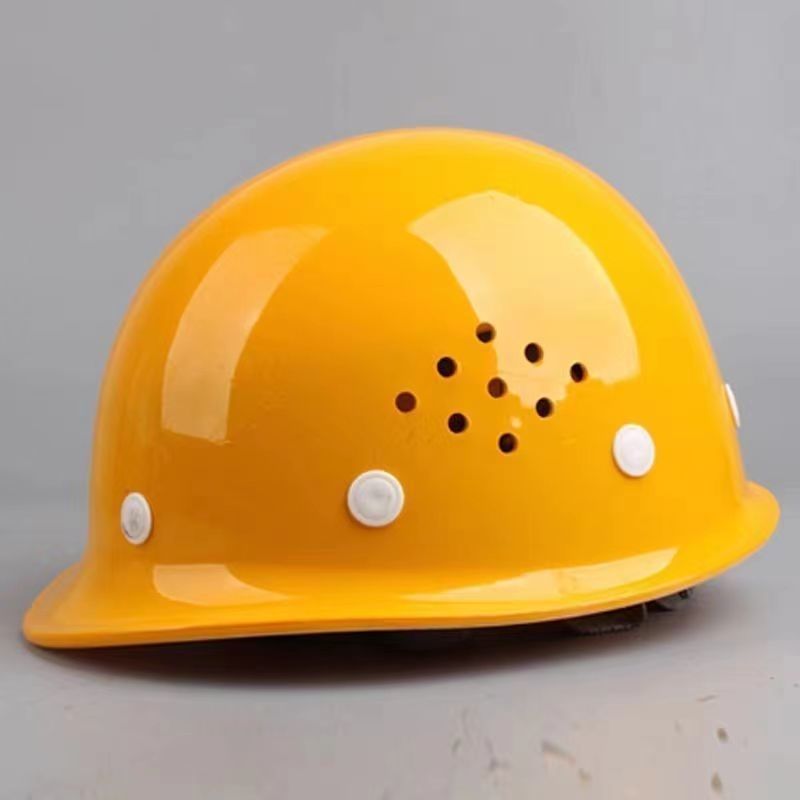 国标工地安全帽透气加厚建筑工程电工施工头帽领导头盔其他白色