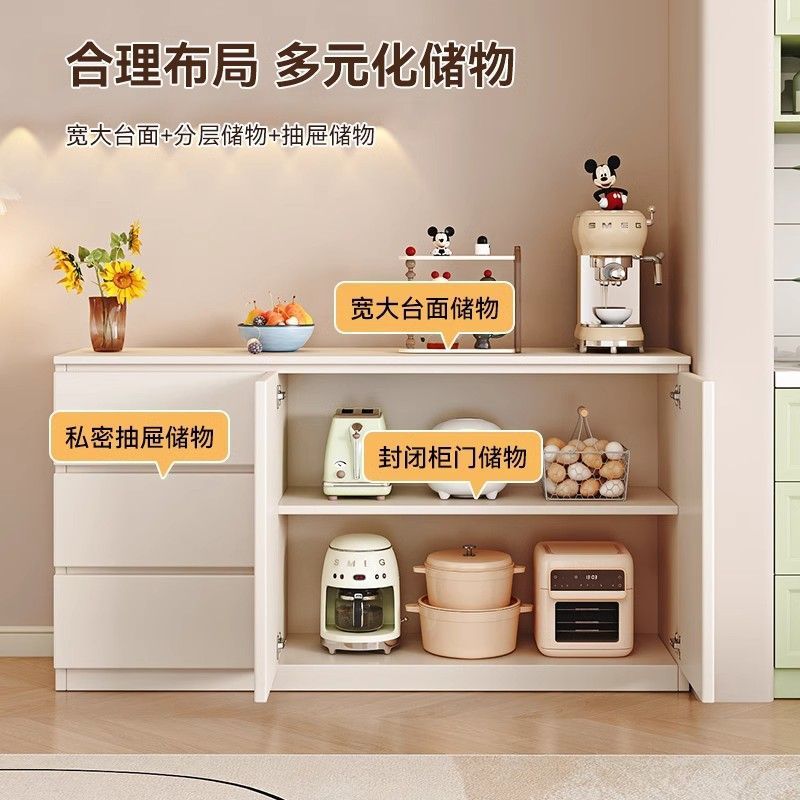 全实木餐边柜落地靠墙储物柜客厅茶水柜厨房置物柜家用简约收纳柜|undefined