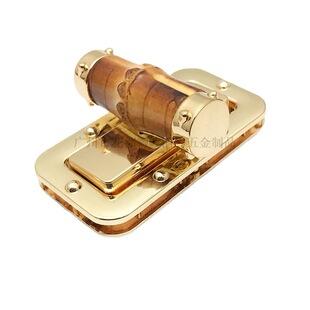 Luggage hardware square large bamboo lock alloy twist lock women's bag front decoration bamboo twist lock