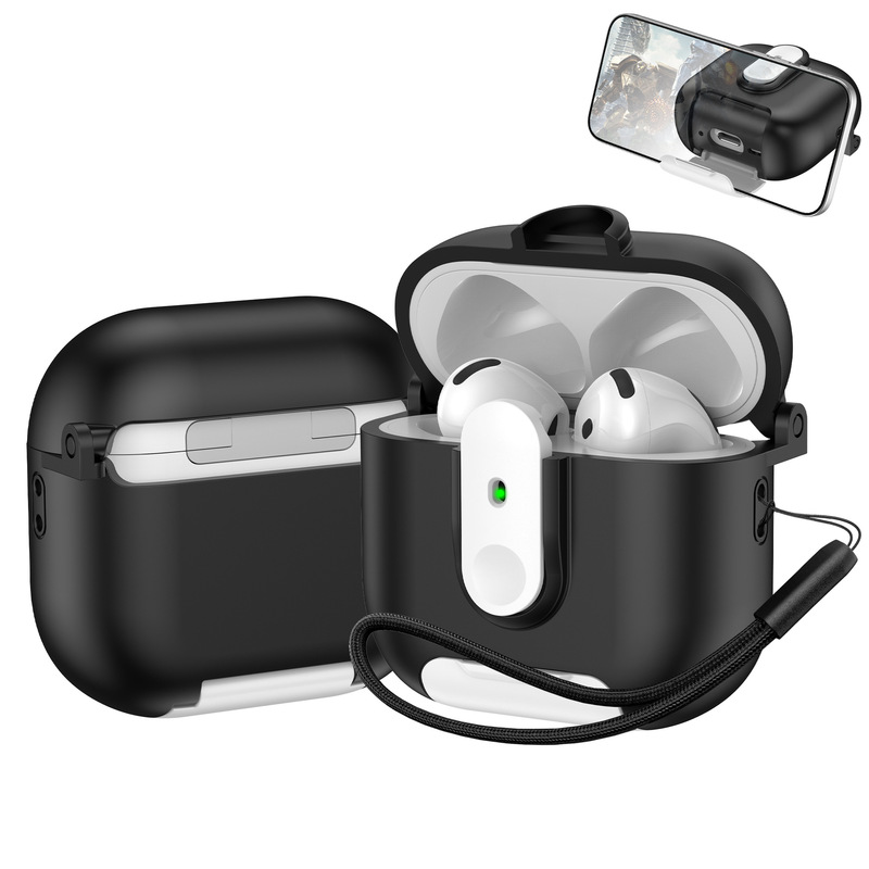 Airpods 4 ヘッドフォンケース Airpods Pro2 保護ケース一体型スタンドヘッドフォンケース 2/3 ユニバーサルに適しています。|undefined