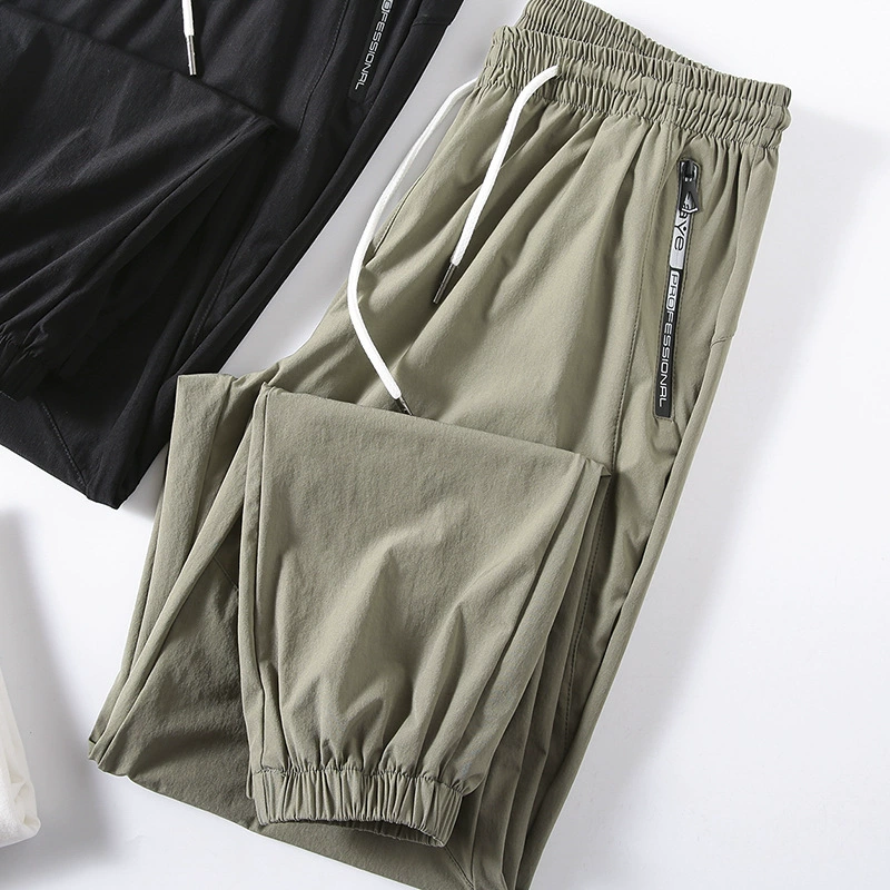 Гладкий и эластичный! Удобные летние мужские универсальные быстросохнущие Комбинезоны на шнуровке 2021 года на шнуровке, повседневные брюки, спортивные штаны, модные