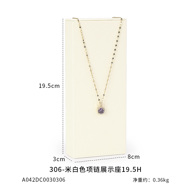 Xu Yue joyería estante de exhibición beige superfibra aretes de lujo anillo de ventana joyería mostrador accesorios