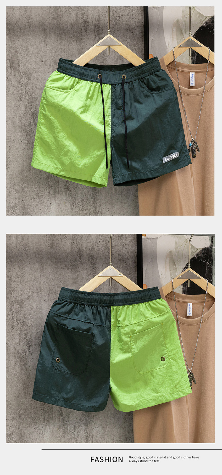 Summer Men's Quick Drying Breathable Sporty Casual Loose Fit Beach Shorts Trendy Couple's Versatile Shorts_viptrois.com