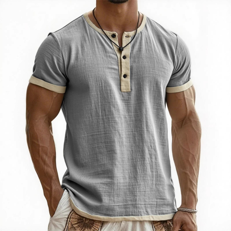 Amazon's New Men's Clothing, Men's Linen-Cotton Comfortable and Breathable Tops, Casual Contrast-Trimmed Shirts, Short-Sleeved T-Shirts Amazon's New Men's Clothing, Men's Linen-Cotton Comfortable and Breathable Tops, Casual Contrast-Trimmed Shirts, Short-Sleeved T-Shirts