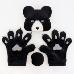 ハロウィンクロスボーダーぬいぐるみセットシミュレーションクママスク手作りクマの爪手袋コスプレコミコン手袋小道具