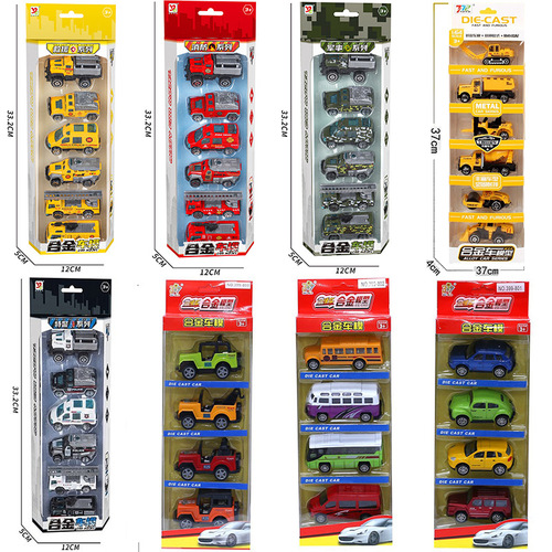 Manufacturer 399 small spicy car alloy car imitating real children's toy pull-back car model jeep school bus car