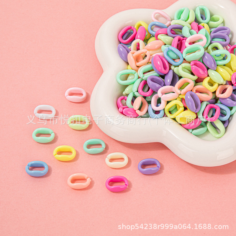 Macaron Color 11X16Mm Shell Buckle Chain DIY Handmade Acrylic Chain Buckle Plastic Material Phone Chain Macaron Color 11X16Mm Shell Buckle Chain DIY Handmade Acrylic Chain Buckle Plastic Material Phone Chain