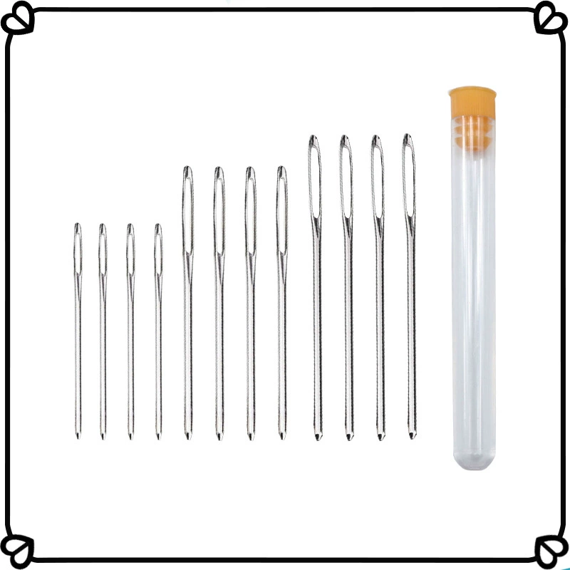 Amazon Горячая Распродажа Большой Глаз Ручное шитье свитер игла костюм прозрачная игла бутылка костюм свитер игла Ручное шитье трубка для хранения игл