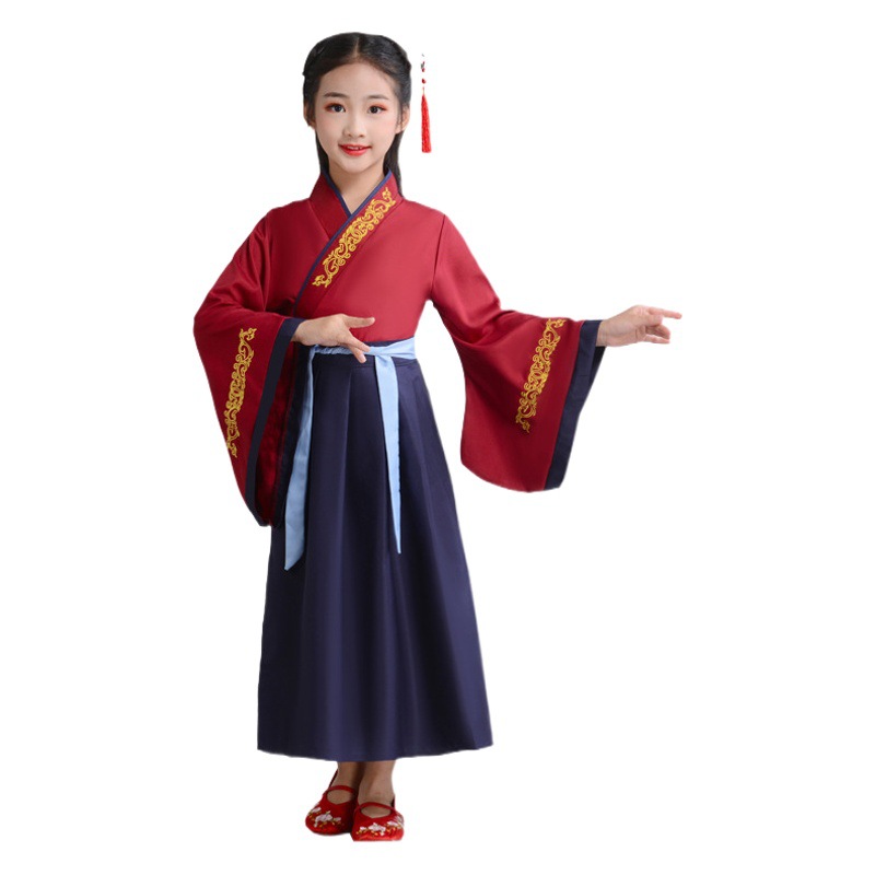 Children's Chinese-style Chinese-style costume, ancient costume, boy's book, Girl's three-character Sutra, disciple rule, elementary school student's opening ceremony performance costume
