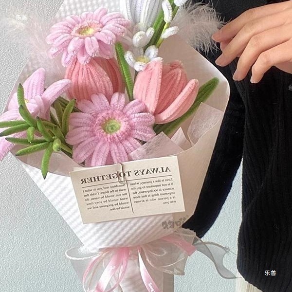 Youjian 手作りチューリップブーケツイストスティックブーケ素材パッケージ誕生日フルセット結婚式バレンタインデーギフト|undefined