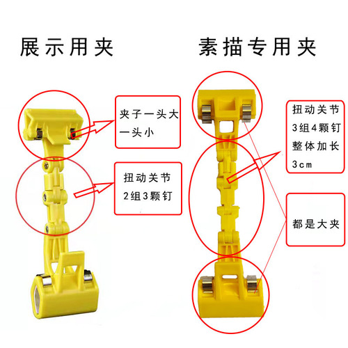 Double-headed copying clip, multi-functional display clip, two-way rotation sketching art special drawing board fixed picture clip