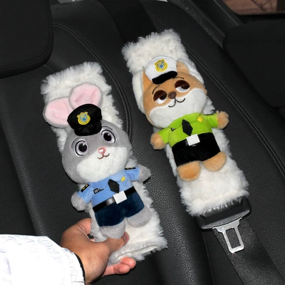 Seat belt shoulder pad | Shoulder Pad Decoration - judy-nick-2-pack-faux-rabbit-fur-shoulder-warmers