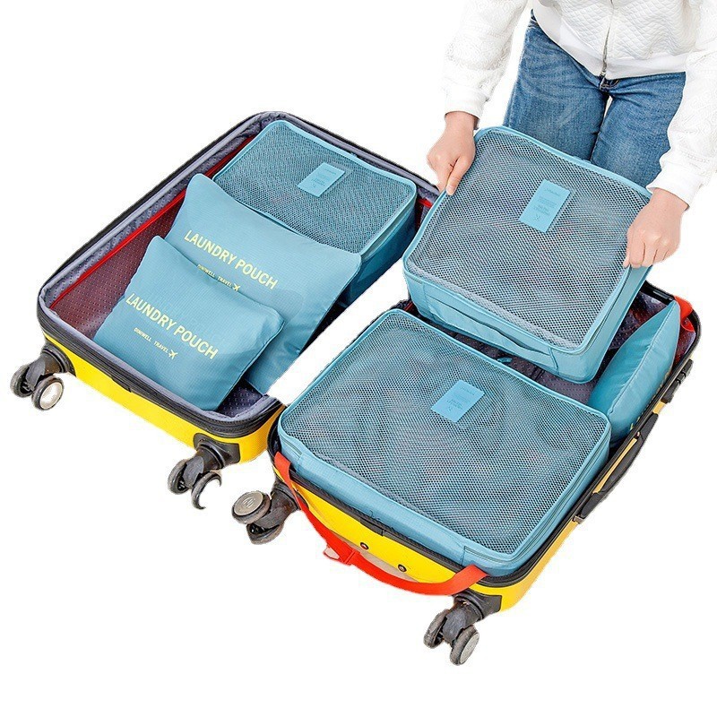 Directo DE FÁBRICA DE Corea Almacenamiento de viaje de seis piezas de equipaje ropa impermeable bolsa de almacenamiento bolsa de organización 6 piezas traje