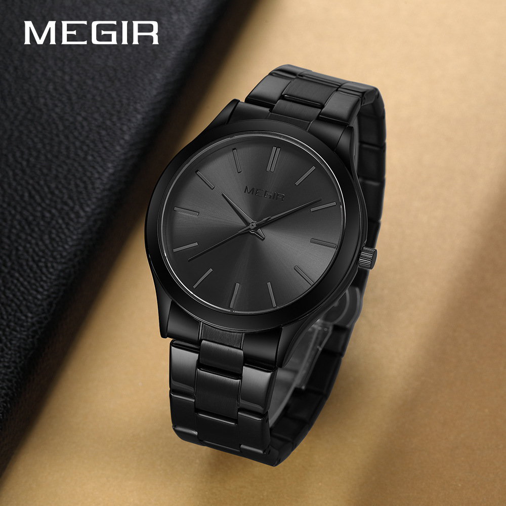 Megir Simple New Men's and Women's Universal Steel Band Watch Wholesale Waterproof Cross-Border High-End Quartz Watch