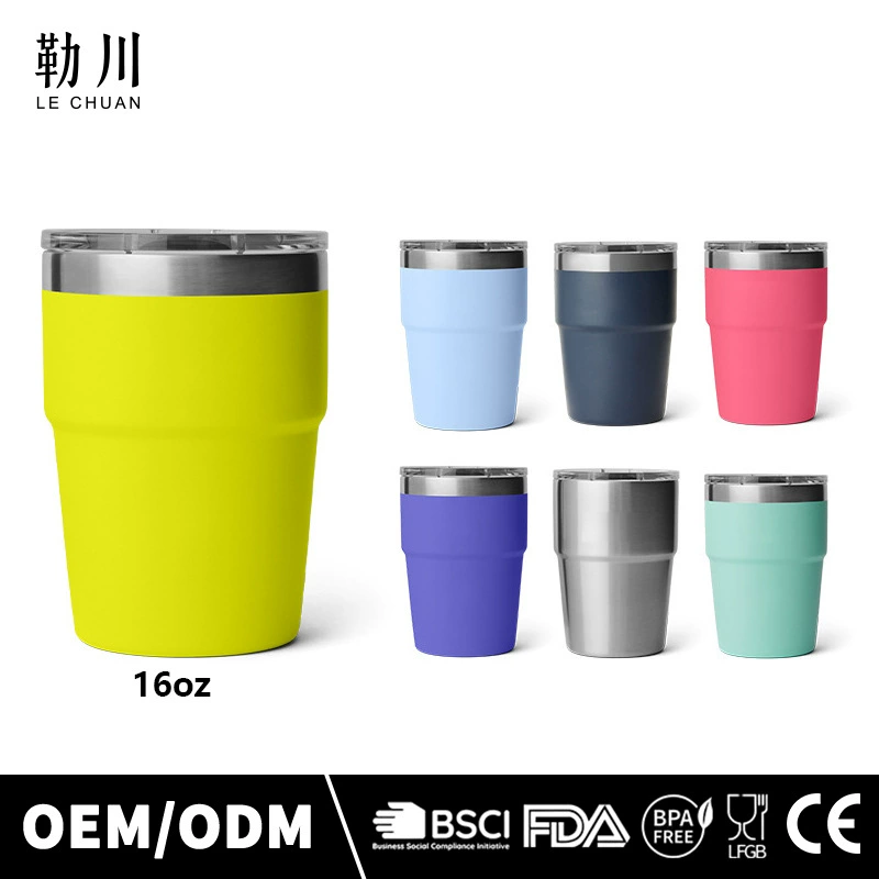 16 унций, прямые поставки с фабрики, термос из нержавеющей стали Yeti, двухслойная вакуумная автомобильная чашка, новая изолированная чашка для холодных напитков