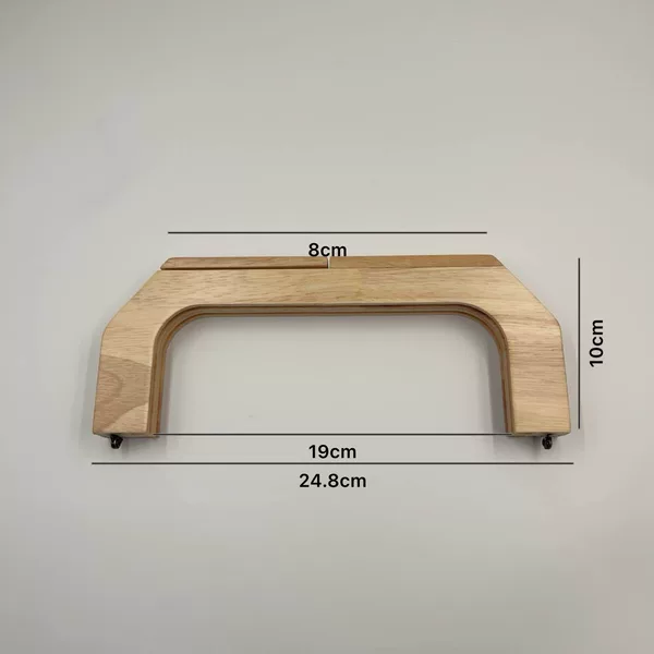 Cross-border DIY handmade bags, fashionable handbags, hardware accessories, wooden clasps, wrist straps, in-stock wholesale