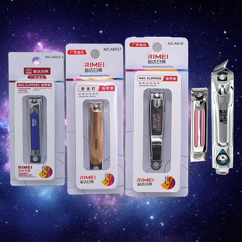 Genuina Jinda Rimei pinza de uñas de acero inoxidable, cortadora de uñas de corte inclinado grande, tijeras de uñas, conjunto de uñas con molienda de uñas