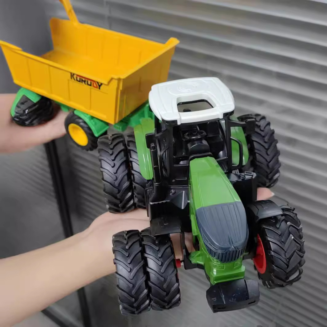 农夫车农用运输车拖拉机耐摔儿童模型玩具收割机男孩工程汽车套装
