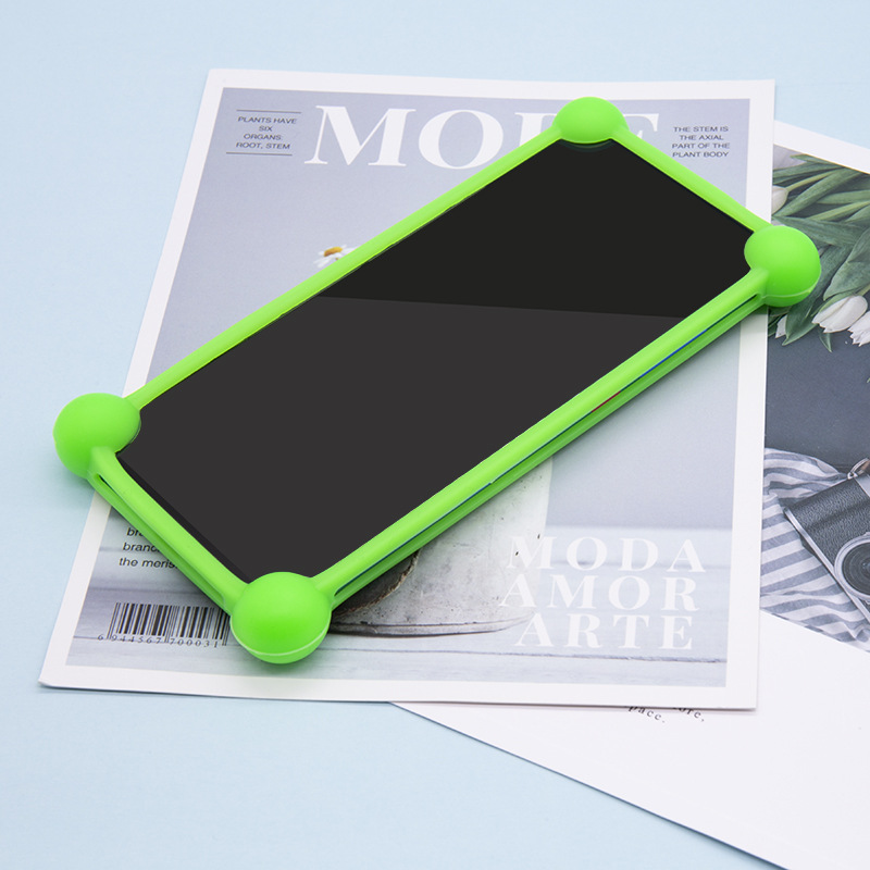 防摔硅胶手机套4-6寸通用 工厂定制可爱硅胶软壳伸展型手机边框套