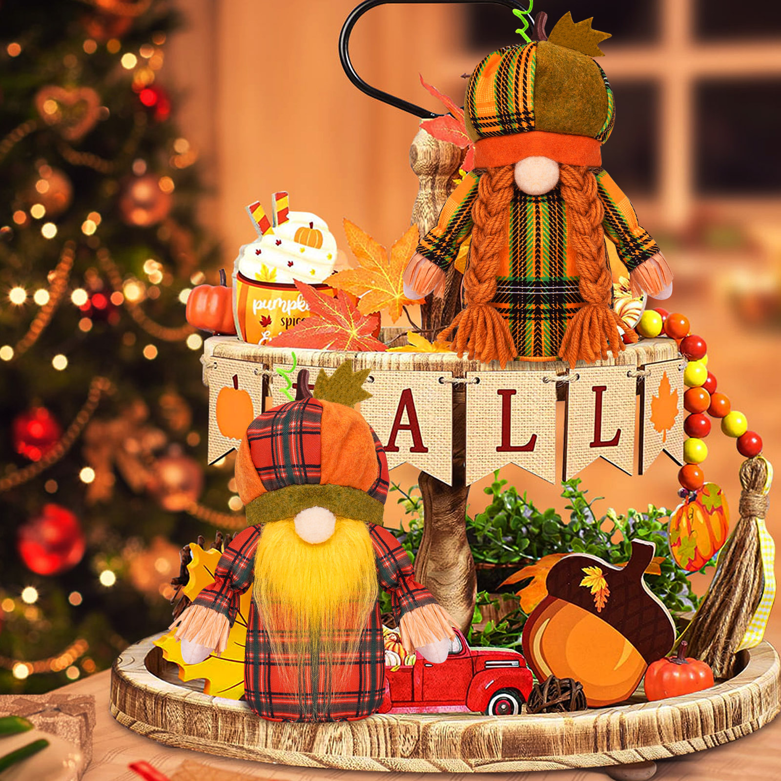 Cruz frontera de Acción de Gracias muñeca calabaza sombrero sin rostro muñeca cosecha Festival decoraciones Rudolf ventana decoraciones adornos