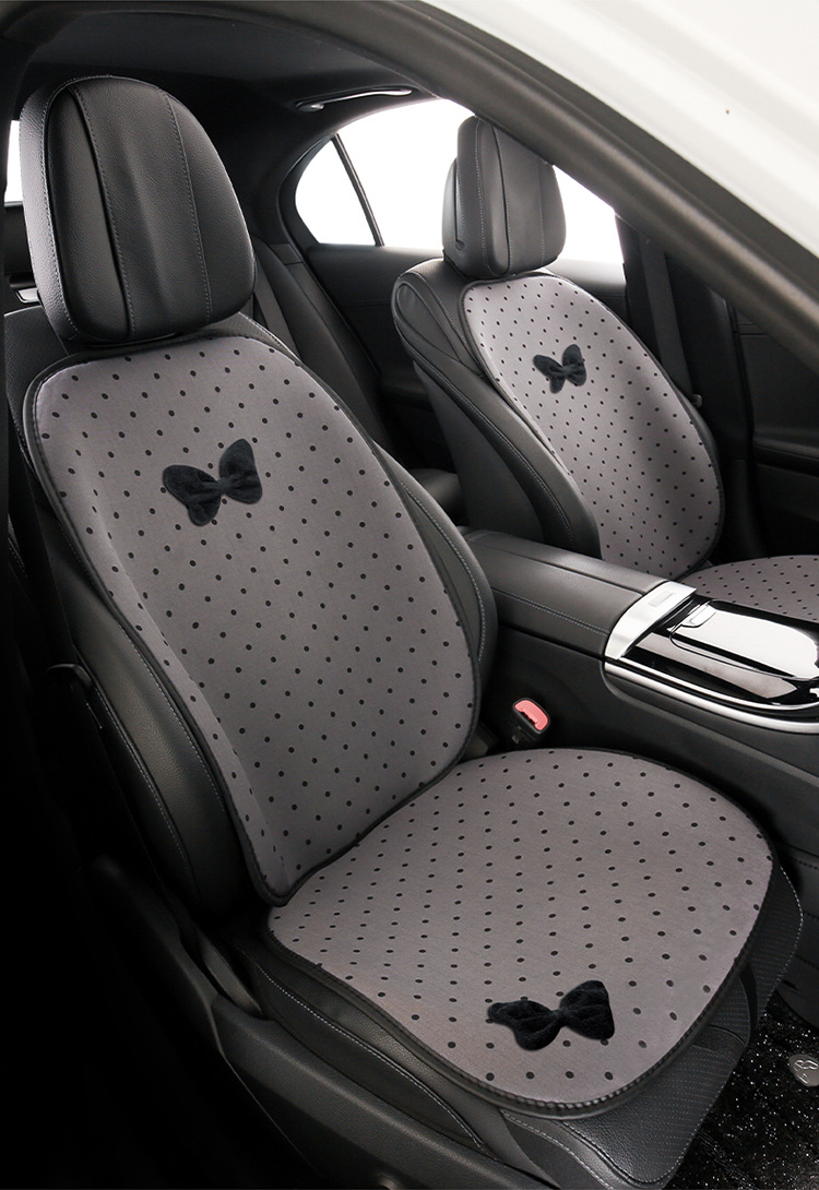 Car Seat Cushion, Universal for All Seasons, Half-Pack Seat Cover, Bow, Small Fragrance Goddess Style, Rear Three-Piece Car Seat Cushion