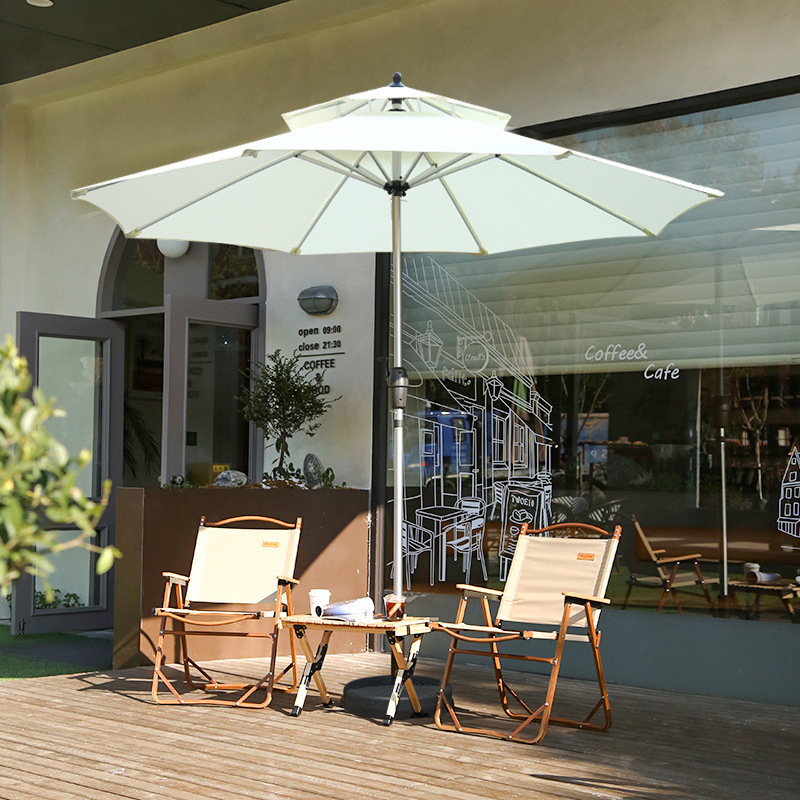 Travel street folding beach umbrella solar-powered