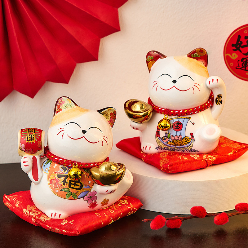 Fortune cat ceramics Piggy bank Home Furnishing Decoration originality Japanese Fortune cat shop The opening activity gift wholesale