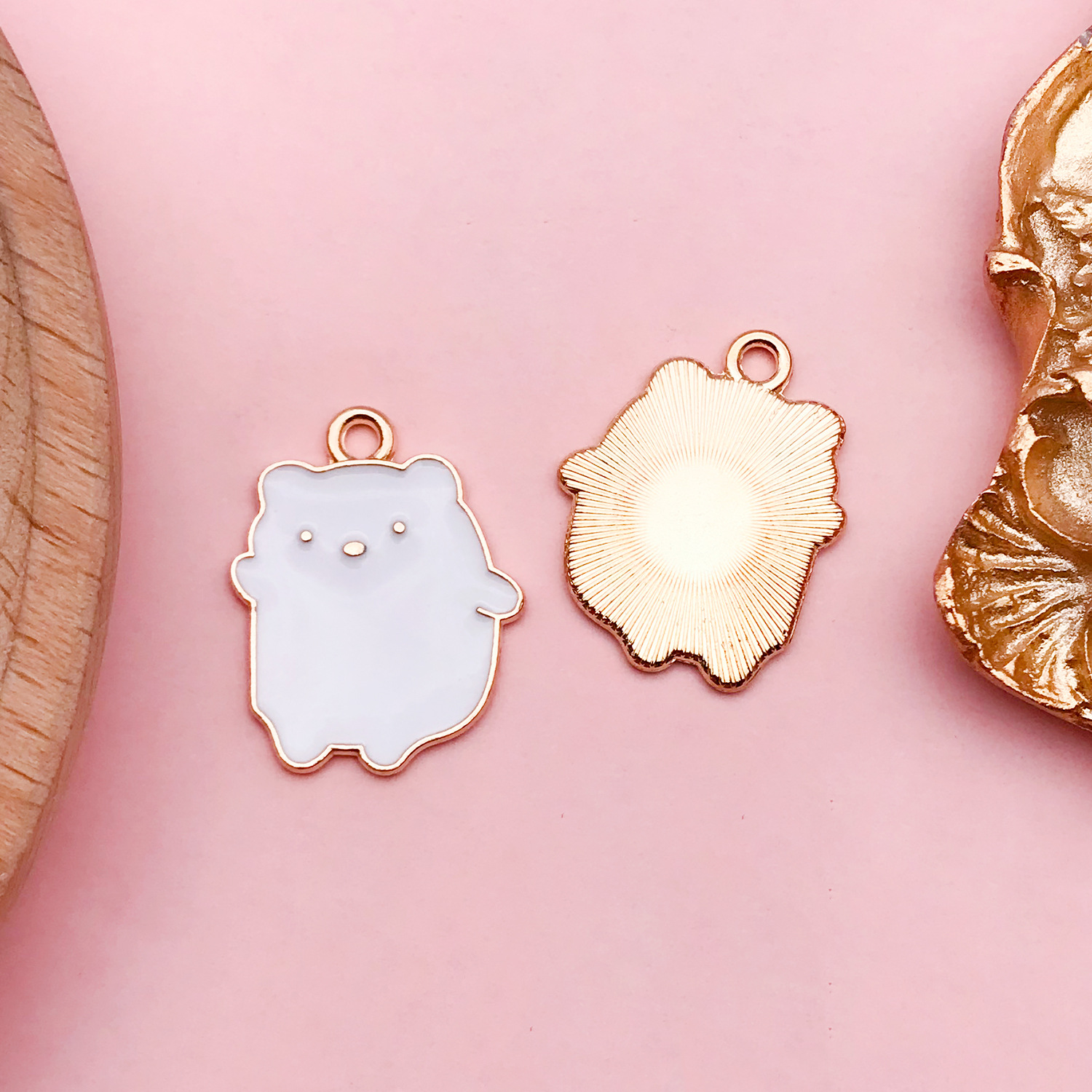 Colgante de vaca corona y nubes, accesorios DIY para llaveros y joyería