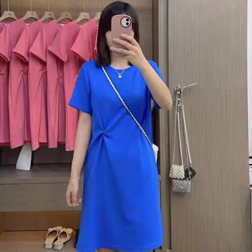 Wear casual dress Extended version Long T-shirt loose dress T-shirt skirt Women's medium and long sweet and spicy ***