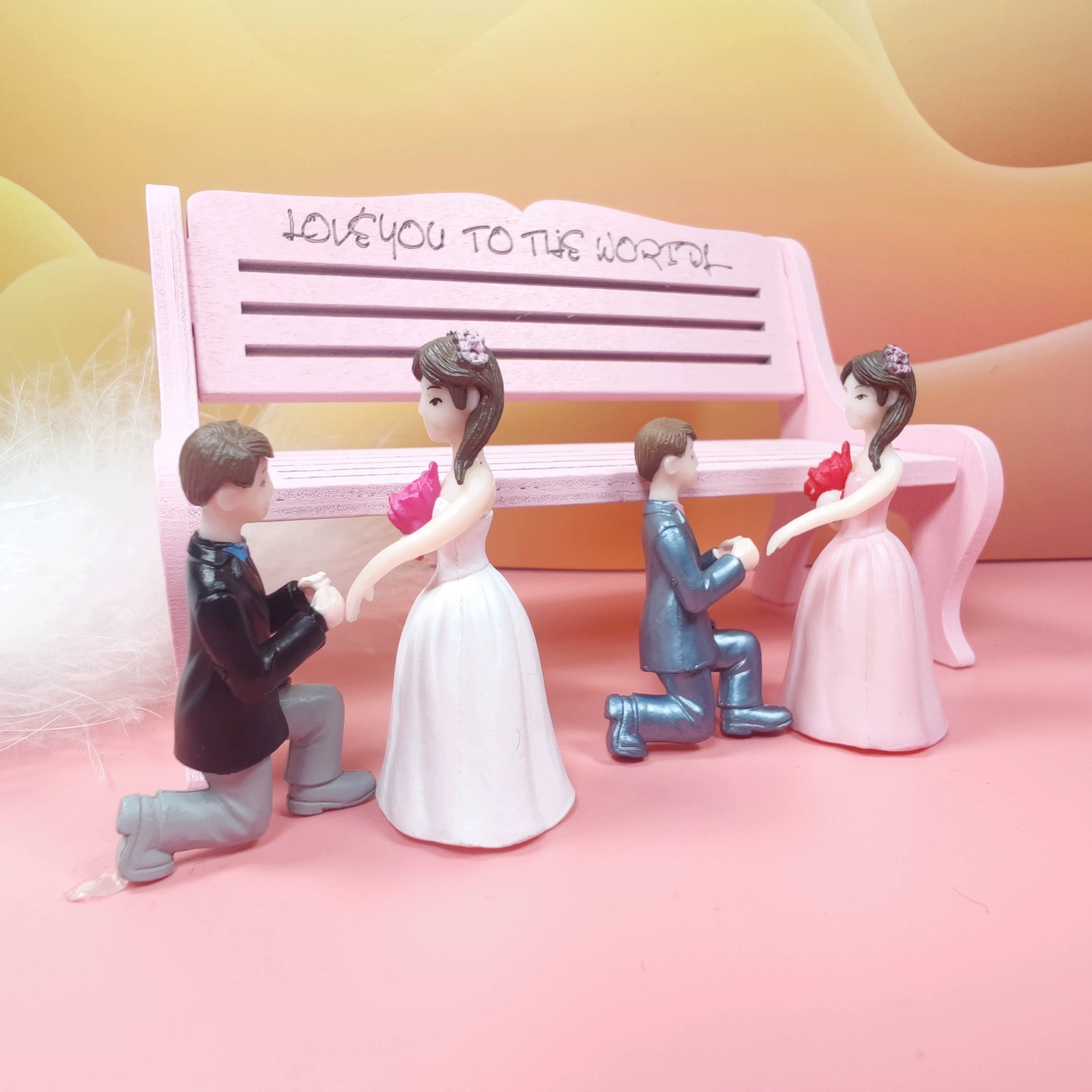 Автомобильные аксессуары украшение автомобиль элитное предложение кукла креативная маленькая пара украшение автомобиля Чистая красная Автомобильная принадлежность женщина