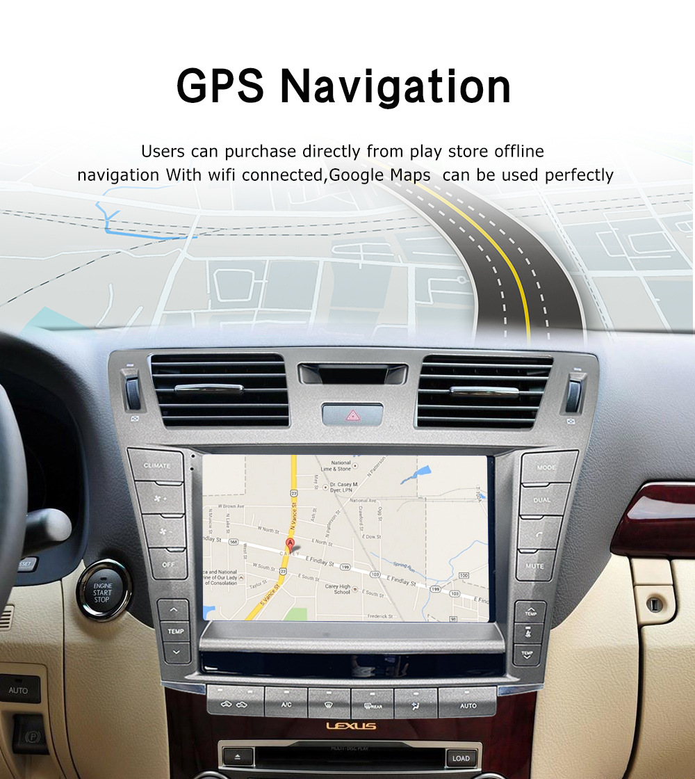 Suitable for Lexus Rx Ls460 Ls600 Car Central Control Screen Android Carplay Bluetooth Navigation Reversing
