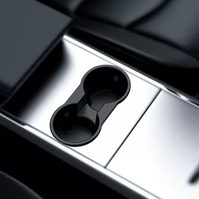 Suitable for Tesla Model 3/Y Central Control Cup Holder Storage Limiter Car Cup Holder Fixator (Car cup holder/beverage holder) - tesla-water-coaster-black